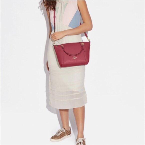 Coach Kacey Satchel Crossbody Bag Pink - Picture 11 of 12